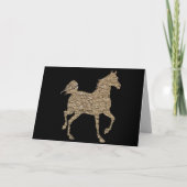 carte de voeux à cheval silhouette (Devant)