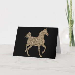 carte de voeux à cheval silhouette