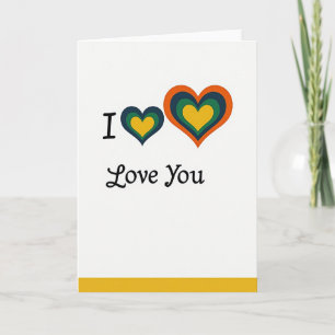 Carte de vœux à cœur superposé « Je t'aime »