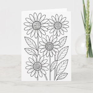 Carte de vœux à colorier – Intérieur vierge