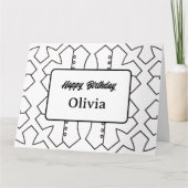 Carte de vœux à colorier personnalisée (23) (Devant)