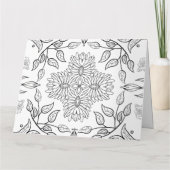 Carte de vœux à colorier personnalisée (38) (Dos)