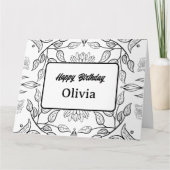 Carte de vœux à colorier personnalisée (38) (Devant)