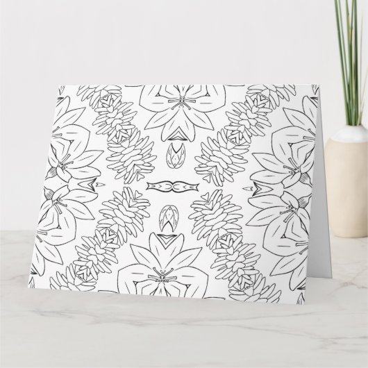 Carte de vœux à colorier personnalisée (47) (Dos)