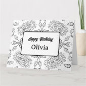 Carte de vœux à colorier personnalisée (49) (Devant)