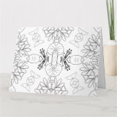 Carte de vœux à colorier personnalisée (54) (Dos)
