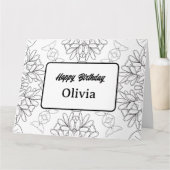 Carte de vœux à colorier personnalisée (54) (Devant)