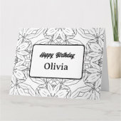 Carte de vœux à colorier personnalisée (55) (Devant)