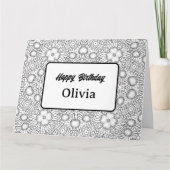 Carte de vœux à colorier personnalisée (61) (Devant)