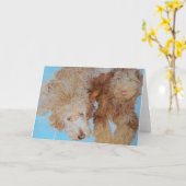 Carte de voeux à deux Doodles (Fleur jaune)