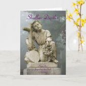 Carte de voeux à faible profondeur (Fleur jaune)