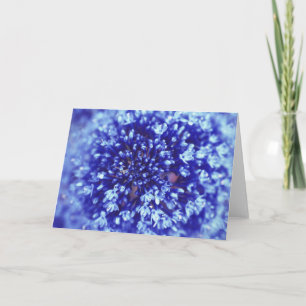 Carte de voeux à fleurs bleues