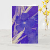 Carte de voeux à fleurs violettes (Fleur jaune)