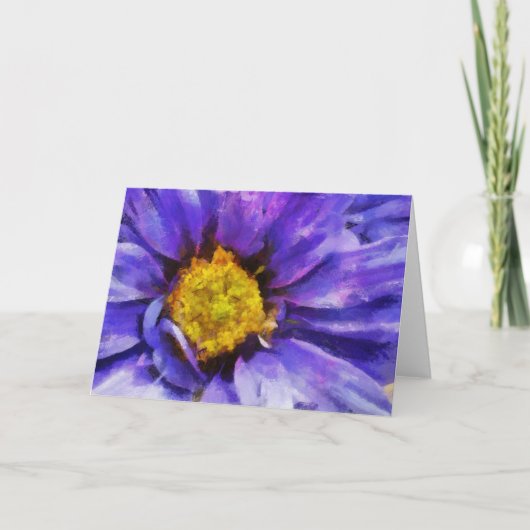 Carte de voeux à fleurs violettes (Devant)