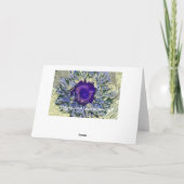 Carte de voeux à fleurs violettes (Dos)