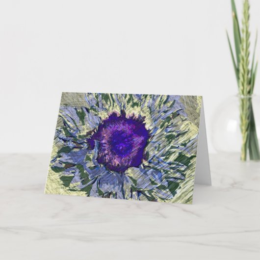 Carte de voeux à fleurs violettes (Devant)