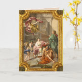 carte de vœux à fresque d'ange (Fleur jaune)