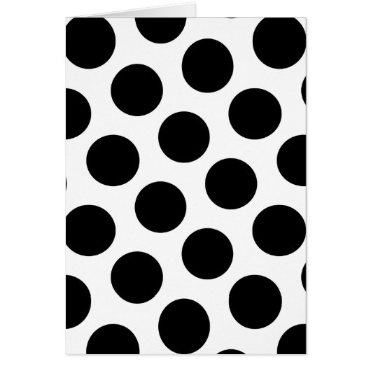Carte de vœux à gros points blancs et noirs (Devant)