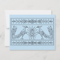 Carte de vœux à la frise du paon de la FNC