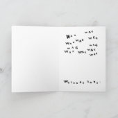 Carte de voeux à la maison bienvenue de beagle - (Intérieur)