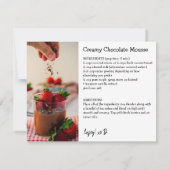 Carte de voeux à la recette Sweetheart (Dos)