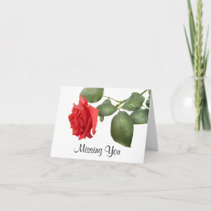 Carte de voeux à la rose rouge - Verse