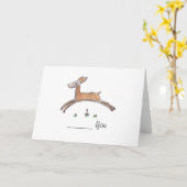 Carte de voeux à la sauce cerf - Plantinski (Fleur jaune)