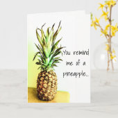 Carte de voeux à l'ananas (Fleur jaune)