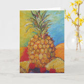Carte de voeux à l'ananas (Fleur jaune)