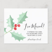 Carte de vœux à l'aquarelle Budget J'ai déménagé (Devant)