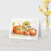 Carte de vœux à l'aquarelle pour le temps des réco (Fleur jaune)