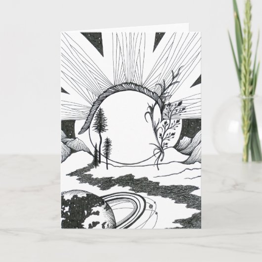 Carte de voeux à l'aube (Devant)