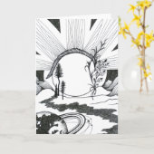 Carte de voeux à l'aube (Fleur jaune)