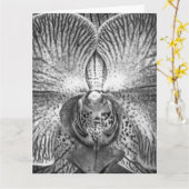 Carte de vœux à l'orchidée monochrome (Fleur jaune)