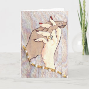 Carte de voeux à main couple