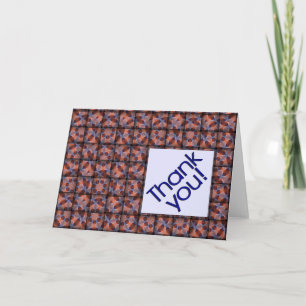 Carte de voeux à motif Merci tissé