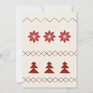 Carte de vœux à motif tricoté