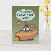 Carte de voeux à noix désolée d'écureuil (Fleur jaune)