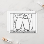 Carte de voeux à plat Anniversaire - Couleur dans (Devant/Arrière en situation)