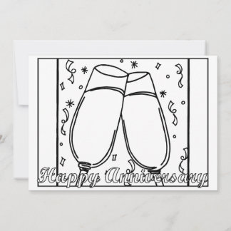 Carte de voeux à plat Anniversaire - Couleur dans