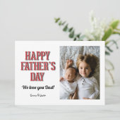 Carte de vœux à plat Bonne fête des pères (Debout devant)