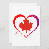 Carte de voeux à plat de la fête du Canada (Devant / Derrière)