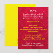 Carte de voeux à plat Love & Friendship (Devant / Derrière)