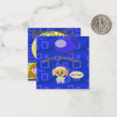 Carte de vœux à plat pour anniversaire avec vaisse (Devant/Arrière en situation)