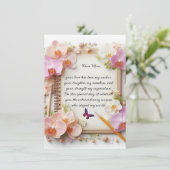 Carte de vœux à plat pour la fête des mères (Debout devant)