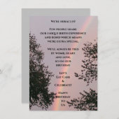 Carte de voeux à plat pour l'anniversaire multiple (Devant / Derrière)