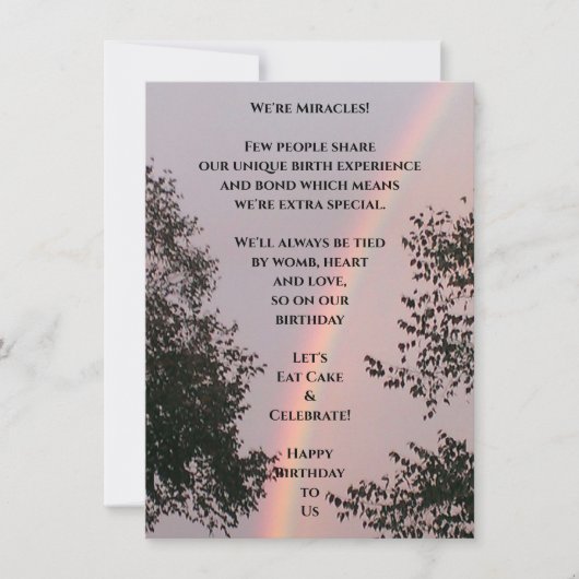 Carte de voeux à plat pour l'anniversaire multiple (Devant)