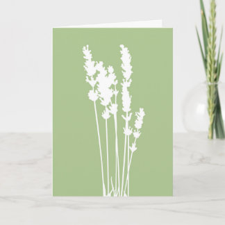 Carte de vœux à silhouette florale verte et blanch
