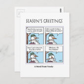 Carte de voeux A Snowman Talks (Devant / Derrière)