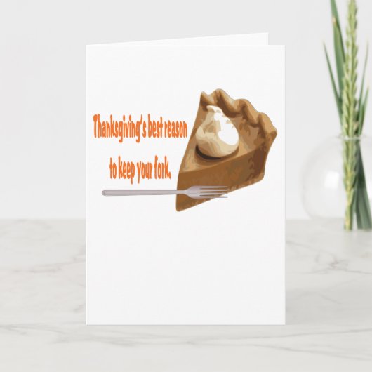 Carte de voeux à tarte de Thanksgiving (Devant)